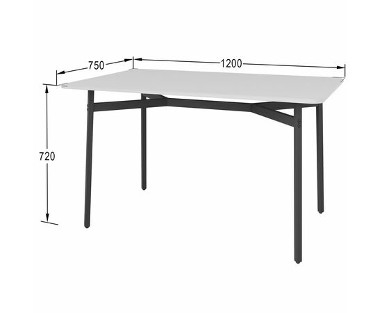 Стол обеденный Кросс белый, изображение 2 | Интернет магазин мебели и декора LifeDekor