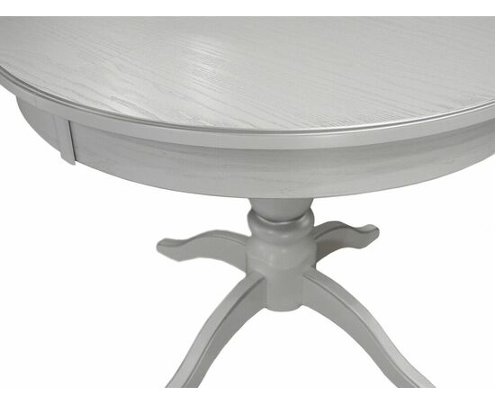 Стол обеденный Моро 04 раздвижной белый/серебро 100/140*100, изображение 3 | Интернет магазин мебели и декора LifeDekor