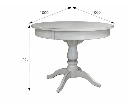 Стол обеденный Моро 04 раздвижной белый/серебро 100/140*100, изображение 4 | Интернет магазин мебели и декора LifeDekor