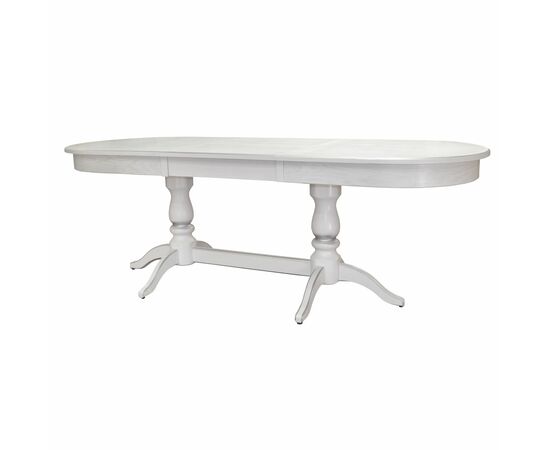 Стол обеденный Тарун 3 раздвижной белый/серебро 150/200*84, изображение 2 | Интернет магазин мебели и декора LifeDekor