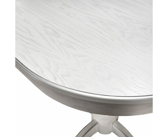 Стол обеденный Тарун 3 раздвижной белый/серебро 150/200*84, изображение 3 | Интернет магазин мебели и декора LifeDekor