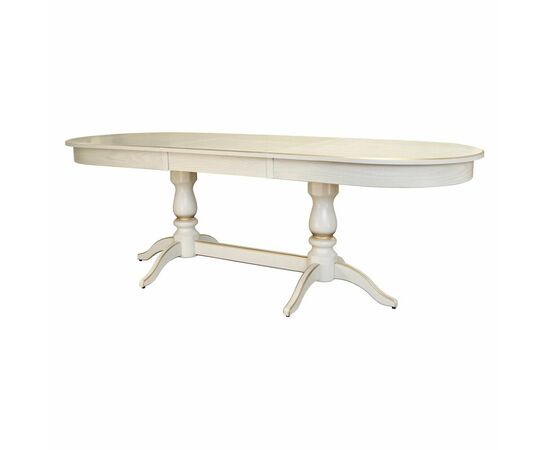 Стол обеденный Тарун 3 раздвижной слоновая кость/золото 150/200*84, изображение 2 | Интернет магазин мебели и декора LifeDekor