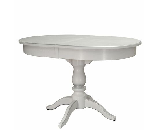 Стол обеденный Тарун 4 раздвижной белый/серебро 120/160*84, изображение 3 | Интернет магазин мебели и декора LifeDekor