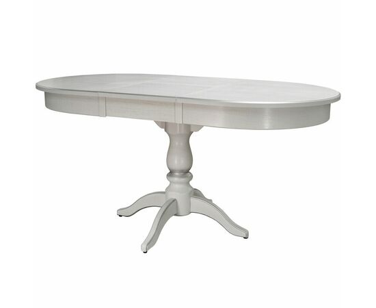 Стол обеденный Тарун 4 раздвижной белый/серебро 120/160*84, изображение 4 | Интернет магазин мебели и декора LifeDekor