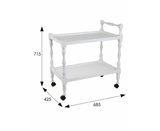 Стол сервировочный Бридж белый, изображение 3 | Интернет магазин мебели и декора LifeDekor