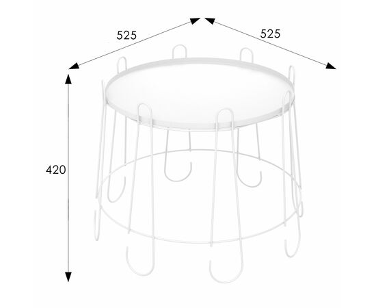 Столик кофейный SHT-CT6-2 белый муар, изображение 2 | Интернет магазин мебели и декора LifeDekor