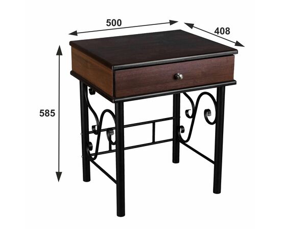 Тумба Сартон 11 черный/средне-коричневый, изображение 4 | Интернет магазин мебели и декора LifeDekor