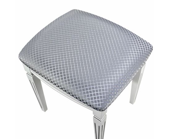 Банкетка Васко В 107Н белый/серебро, Атина серебро, изображение 2 | Интернет магазин мебели и декора LifeDekor