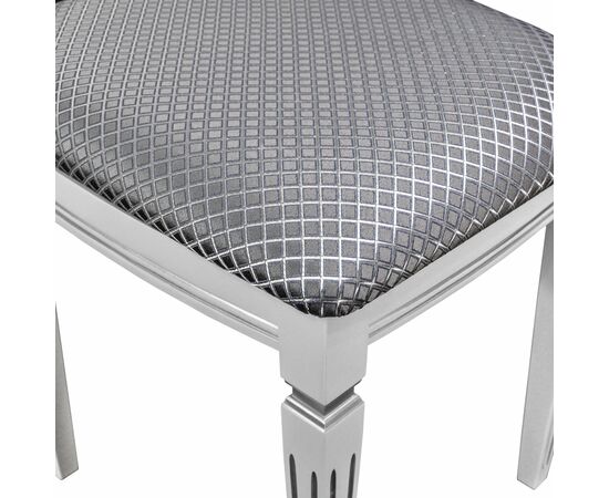 Банкетка Васко В 107Н белый/серебро, Атина серебро, изображение 3 | Интернет магазин мебели и декора LifeDekor