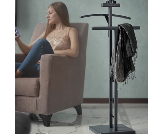 Вешалка костюмная ГАЛАНТ 340 черный/ серый графит, изображение 9 | Интернет магазин мебели и декора LifeDekor