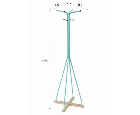 Вешалка напольная Галилео 218 бирюзовый/шимо, изображение 4 | Интернет магазин мебели и декора LifeDekor