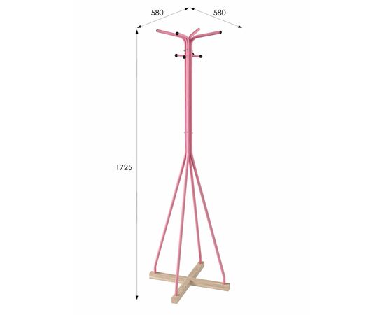 Вешалка напольная Галилео 218 розовый/шимо, изображение 4 | Интернет магазин мебели и декора LifeDekor