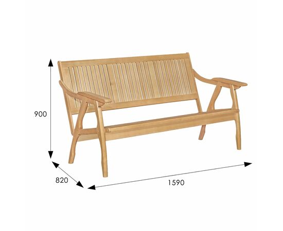 Диван-скамья Массив решетка, каркас бук, изображение 5 | Интернет магазин мебели и декора LifeDekor