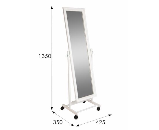 Зеркало напольное BeautyStyle 27 белый 135 см х 42,5 см, изображение 8 | Интернет магазин мебели и декора LifeDekor