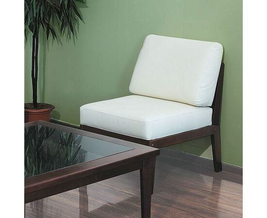 Кресло Массив мягкое экокожа крем, каркас орех, изображение 7 | Интернет магазин мебели и декора LifeDekor