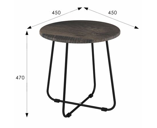 Стол журнальный BeautyStyle 14 дуб маррон/черный, изображение 4 | Интернет магазин мебели и декора LifeDekor