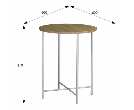 Стол журнальный BeautyStyle 16 дуб сонома/белый, изображение 10 | Интернет магазин мебели и декора LifeDekor