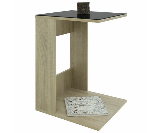 Стол журнальный BeautyStyle 3 сонома/стекло черное, изображение 6 | Интернет магазин мебели и декора LifeDekor