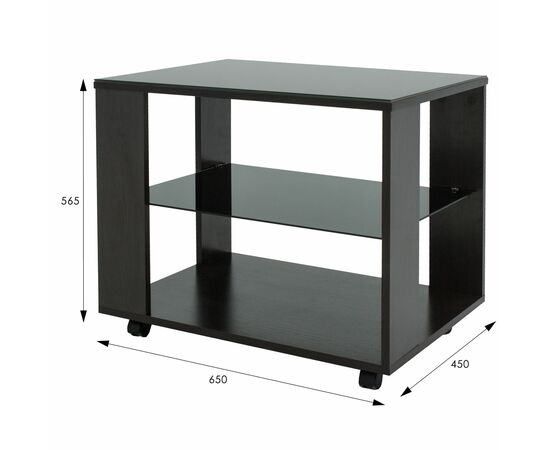 Стол журнальный BeautyStyle 5 венге/стекло черное, изображение 6 | Интернет магазин мебели и декора LifeDekor