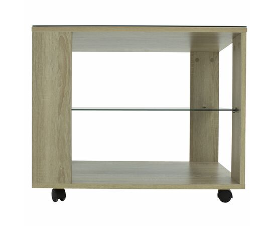 Стол журнальный BeautyStyle 5 сонома/стекло черное, изображение 3 | Интернет магазин мебели и декора LifeDekor