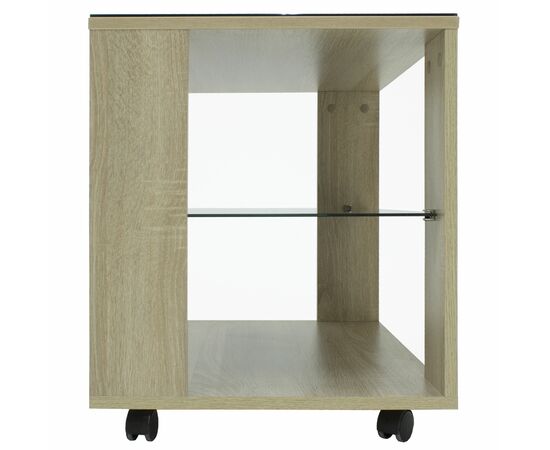 Стол журнальный BeautyStyle 5 сонома/стекло черное, изображение 4 | Интернет магазин мебели и декора LifeDekor