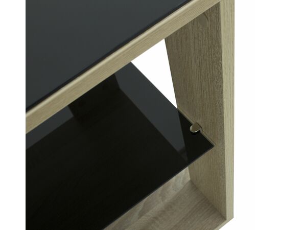 Стол журнальный BeautyStyle 5 сонома/стекло черное, изображение 6 | Интернет магазин мебели и декора LifeDekor