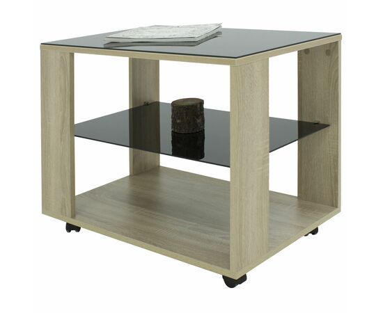 Стол журнальный BeautyStyle 5 сонома/стекло черное, изображение 8 | Интернет магазин мебели и декора LifeDekor