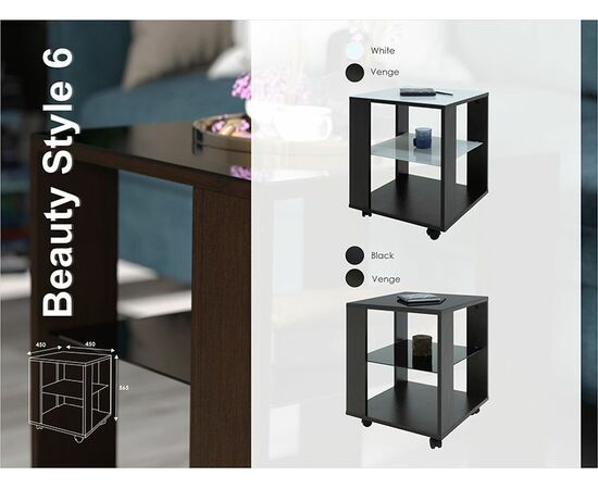 Стол журнальный BeautyStyle 6 венге/стекло черное, изображение 21 | Интернет магазин мебели и декора LifeDekor