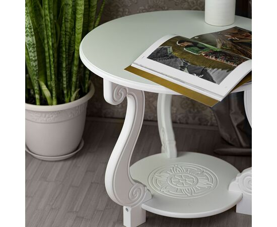 Стол журнальный Грация (М) ЛАЙТ белый, изображение 12 | Интернет магазин мебели и декора LifeDekor