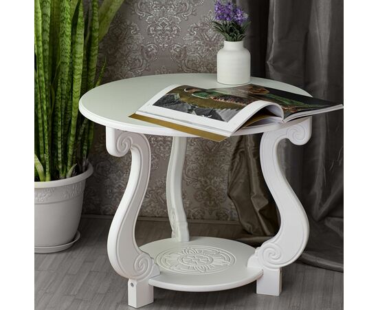 Стол журнальный Грация (М) ЛАЙТ белый, изображение 13 | Интернет магазин мебели и декора LifeDekor