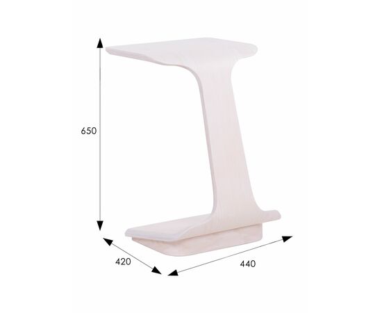 Стол журнальный приставной Неро 2 белый ясень, изображение 5 | Интернет магазин мебели и декора LifeDekor