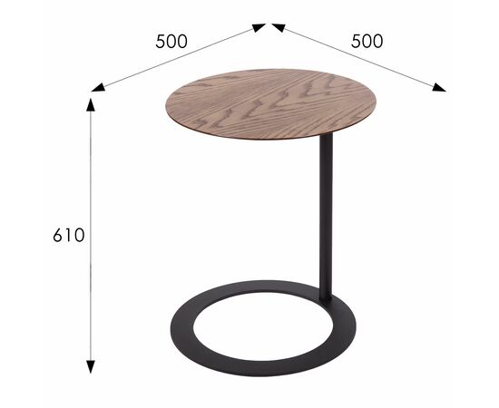 Стол журнальный приставной Ница дуб натуральный, изображение 2 | Интернет магазин мебели и декора LifeDekor