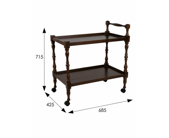 Стол сервировочный Бридж средне-коричневый, изображение 2 | Интернет магазин мебели и декора LifeDekor