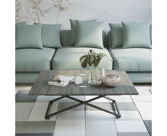 Стол универсальный трансформируемый АНДРЭ Loft ЛДСП интра/чёрный, изображение 10 | Интернет магазин мебели и декора LifeDekor