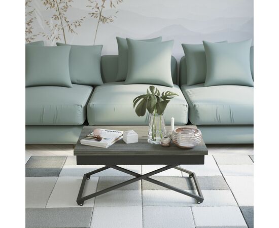 Стол универсальный трансформируемый АНДРЭ Loft ЛДСП интра/чёрный, изображение 11 | Интернет магазин мебели и декора LifeDekor