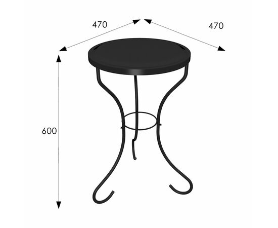 Столик журнальный SHT-CT10 чёрный муар, изображение 4 | Интернет магазин мебели и декора LifeDekor