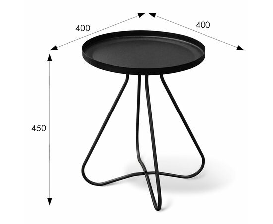 Столик журнальный SHT-CT3 чёрный муар, изображение 7 | Интернет магазин мебели и декора LifeDekor