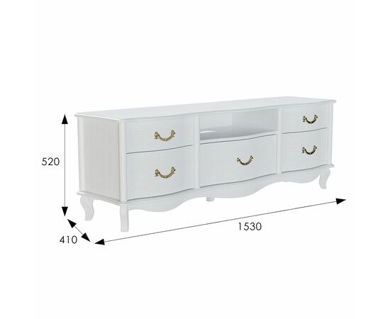 ТВ-тумба Джульетта-2 молочный дуб Л, изображение 2 | Интернет магазин мебели и декора LifeDekor