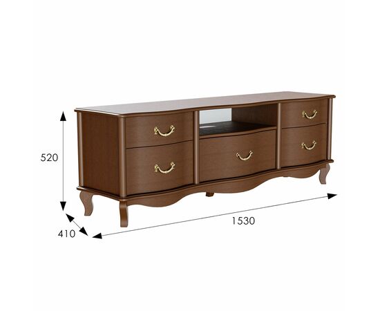 ТВ-тумба Джульетта-2 орех Л, изображение 2 | Интернет магазин мебели и декора LifeDekor