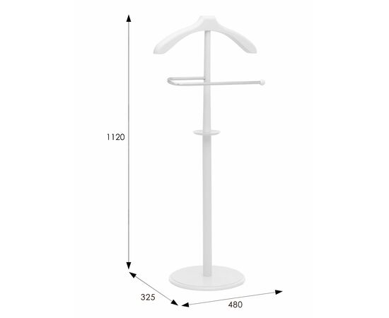 Вешалка костюмная В 25Н белый, изображение 7 | Интернет магазин мебели и декора LifeDekor