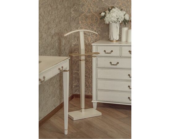 Вешалка костюмная Васко В 70 белый ясень/золото, изображение 3 | Интернет магазин мебели и декора LifeDekor