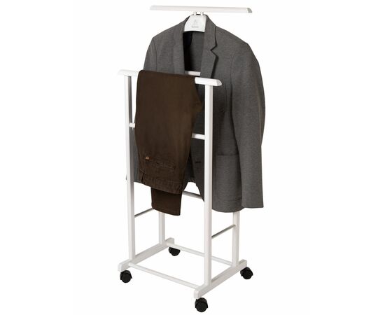 Вешалка костюмная на колесах В 22Н белый, изображение 3 | Интернет магазин мебели и декора LifeDekor