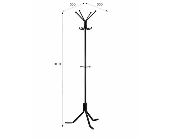 Вешалка напольная Пико 3 черный, изображение 10 | Интернет магазин мебели и декора LifeDekor