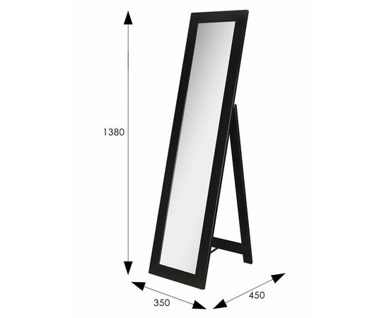 Зеркало напольное BeautyStyle 8 черный 138 см х 35 см, изображение 5 | Интернет магазин мебели и декора LifeDekor