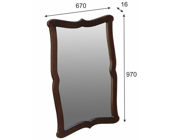 Зеркало навесное Берже 23 темно-коричневый 97 см х 67 см, изображение 2 | Интернет магазин мебели и декора LifeDekor