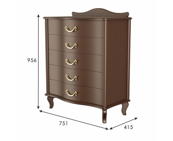 Комод Джульетта орех Л, изображение 2 | Интернет магазин мебели и декора LifeDekor