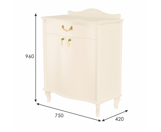 Комод Джульетта с распашными дверцами, дуб шампань Л, изображение 2 | Интернет магазин мебели и декора LifeDekor