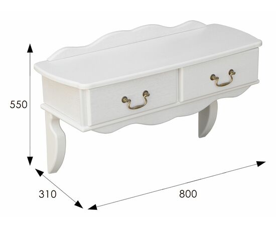 Консоль Берже 20 белый ясень, изображение 2 | Интернет магазин мебели и декора LifeDekor