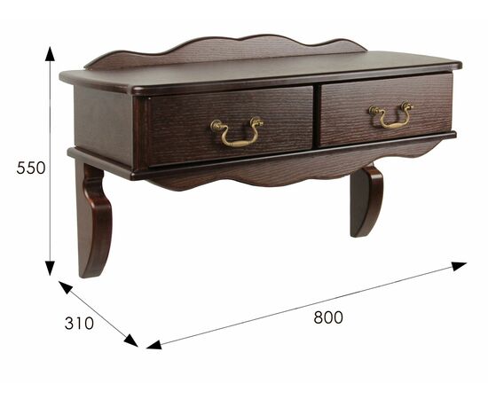 Консоль Берже 20 темно-коричневый, изображение 2 | Интернет магазин мебели и декора LifeDekor