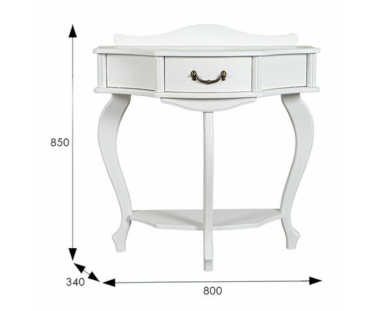 Консоль Джульетта молочный дуб Л, изображение 3 | Интернет магазин мебели и декора LifeDekor
